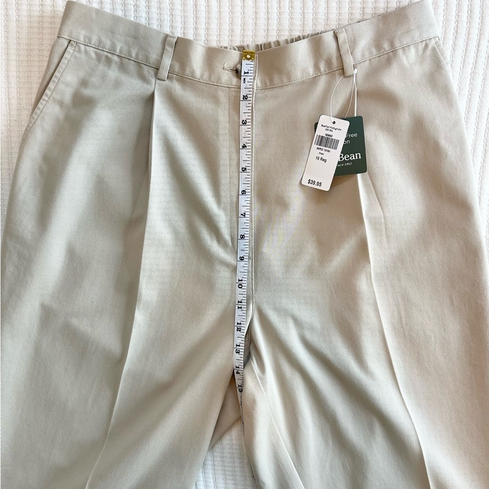 L.L. Bean High-Rise Comfort Waist Tapered-Leg Wrinkle-Free Bayside Pants NWT - Picture 3 of 9